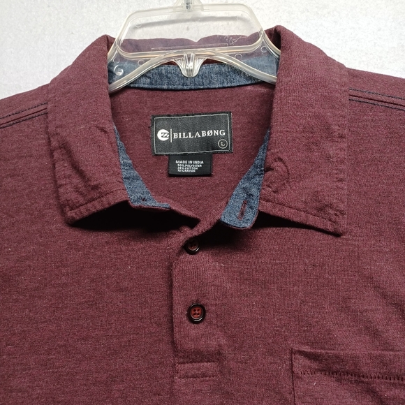Billabong Short Sleeve Polo Shirt Men's Sz L - Picture 4 of 7